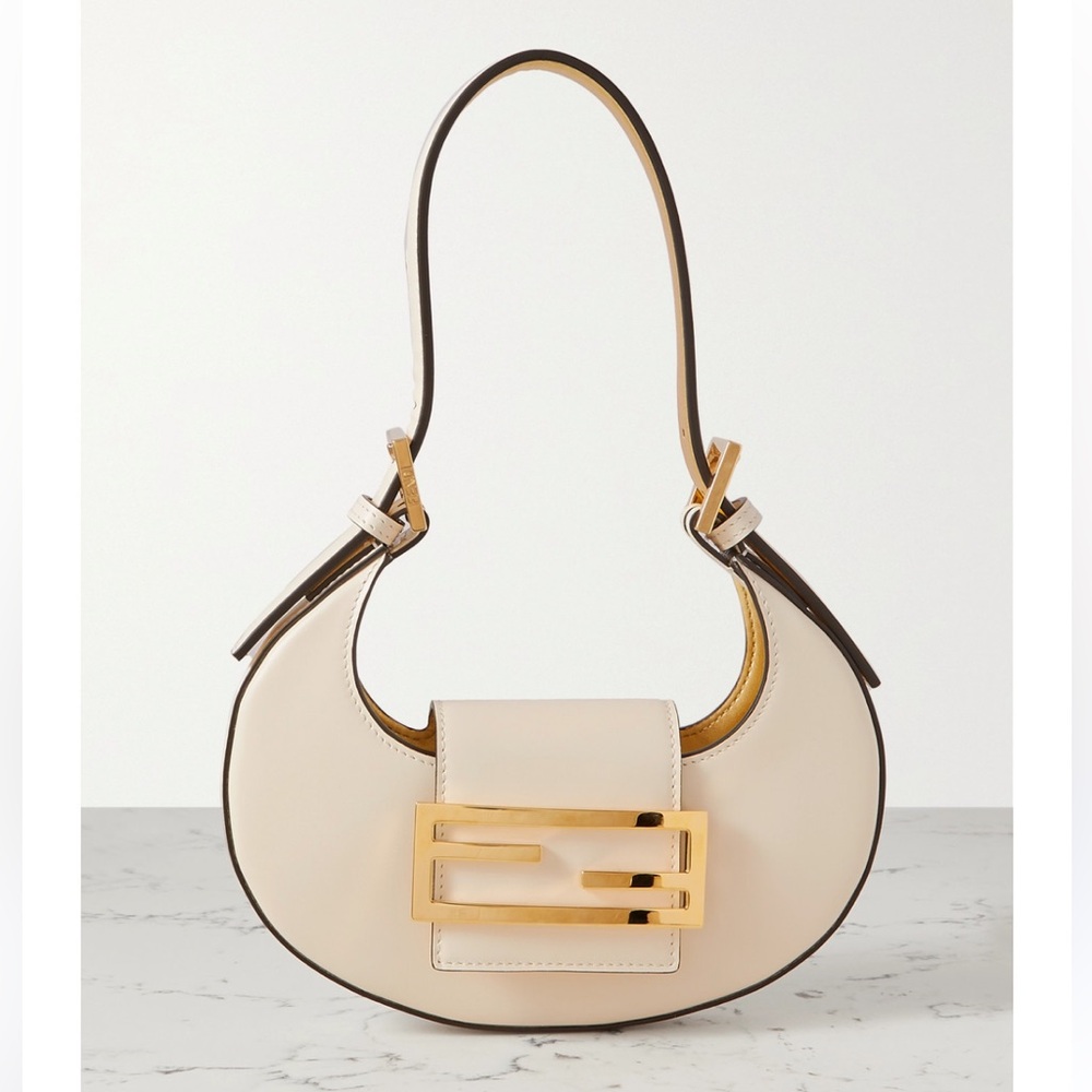 Fendi Croissant Mini Leather Shoulder Bag